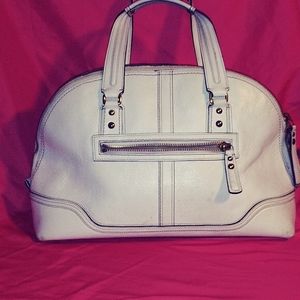 White Leather coach bag